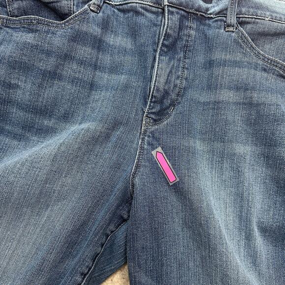 Democracy "Ab" Solution Tapered Straight Leg Jeans High Rise Distress Sz: 14 - Picture 5 of 10